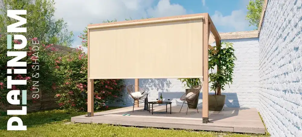 Estor enrollable para exterior Coolfit (98×240) Platinum - Platinum Outdoorable