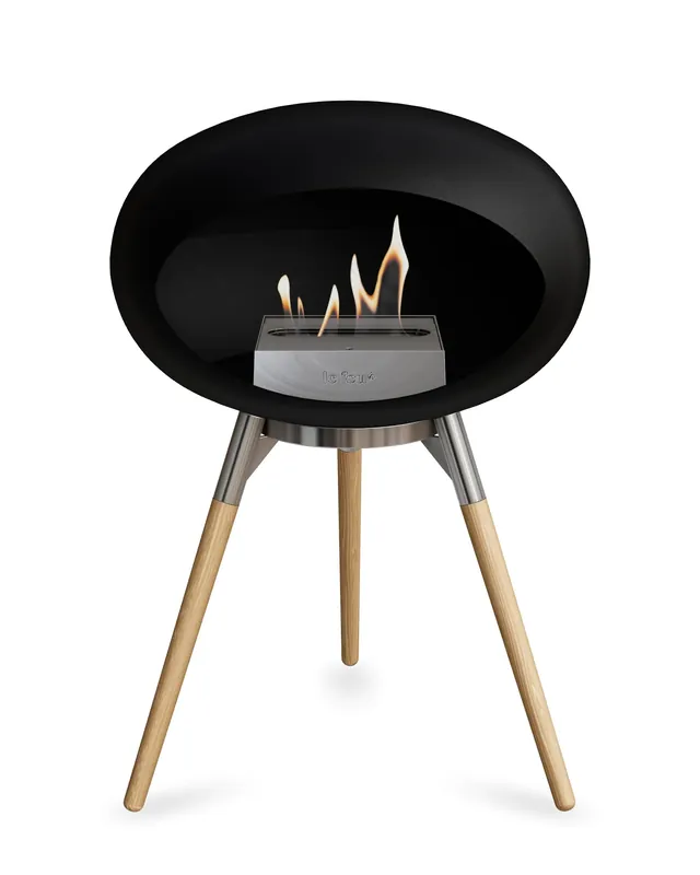 Chimenea Black Ground Wood Low Le Feu - DOME
