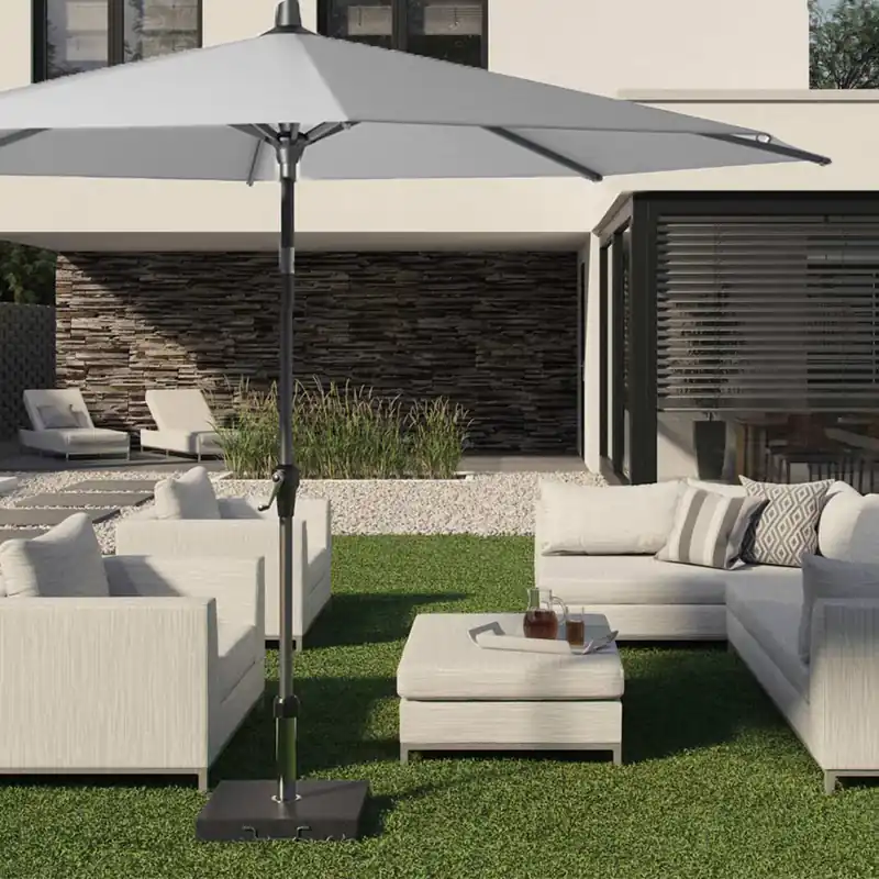 Parasol Riva 270cm ø Platinum - Platinum Outdoorable