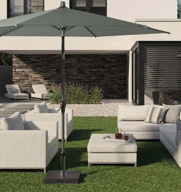 Parasol Riva 3x2mt Platinum - Platinum Outdoorable
